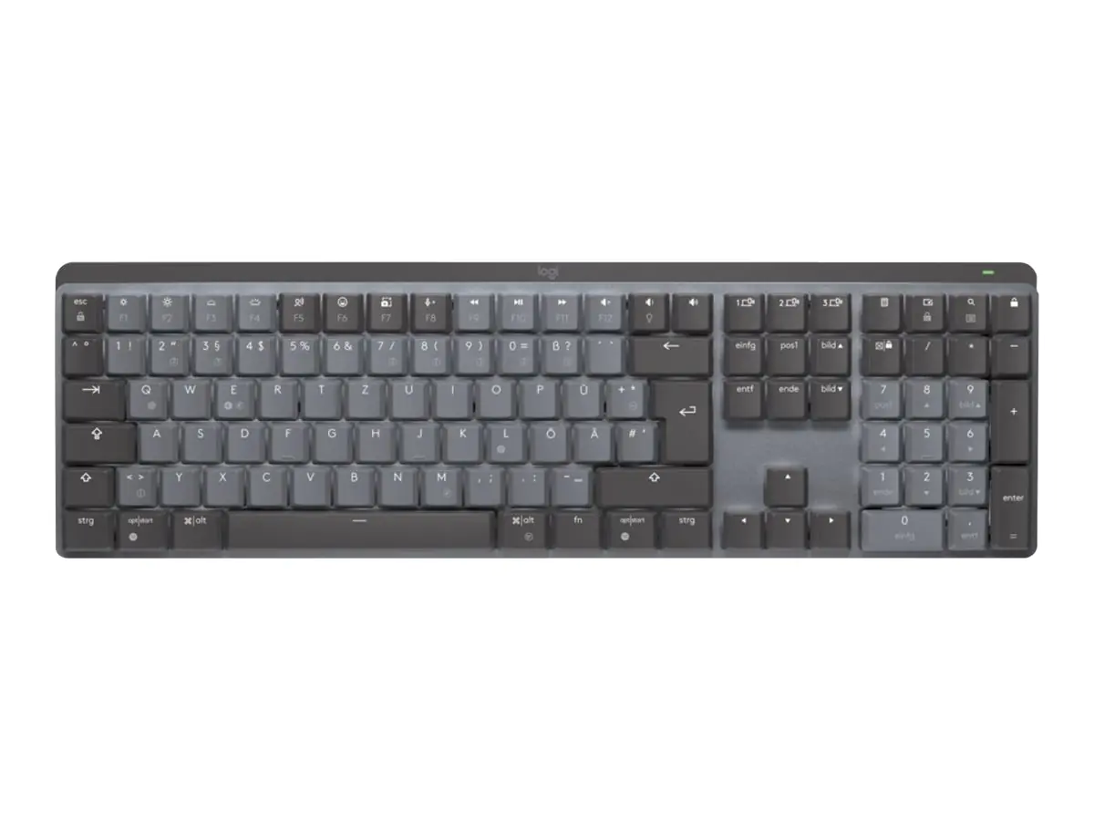 Logitech Master Series MX Mechanical - Tastatur - hinterleuchtet - kabellos - Bluetooth LE - QWERTZ - Deutsch - Tastenschalter: Tactile Quiet - Graphite
