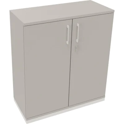 Flügeltürenschrank 3OH B1000xT442xH1133 ws/Lichtgrau