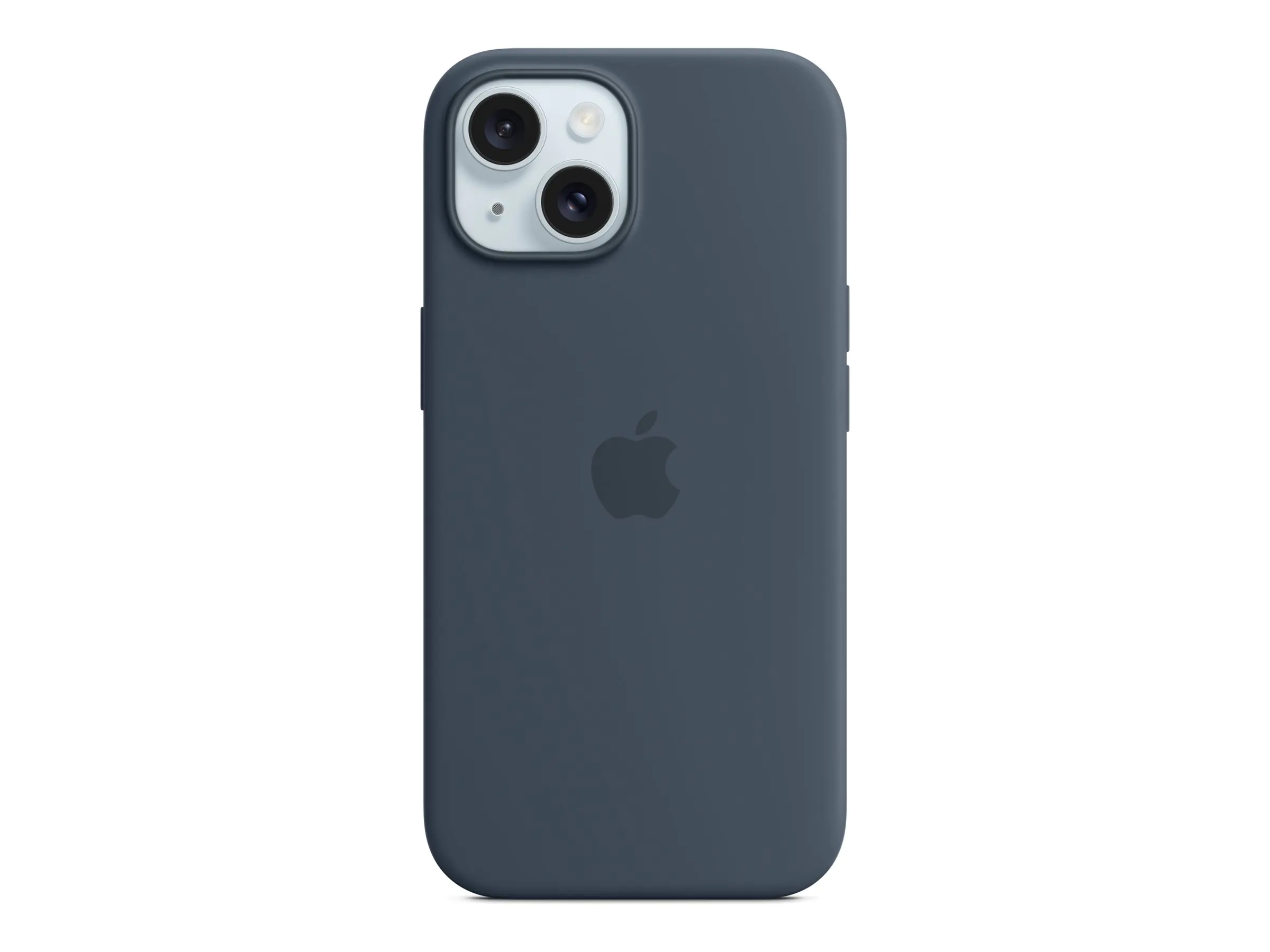 Apple - Hintere Abdeckung für Mobiltelefon - kompatibel mit MagSafe - Silikon - Storm Blue - für iPhone 15