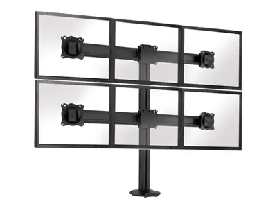 Chief Kontour Grommet Mounted Display Stand - For 4 or 6 Displays - Black - Befestigungskit