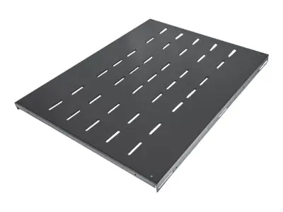 IC Intracom Intellinet 19" Fachboden zur Festmontage, 1 HE, 600 mm Tiefe, besonders hohe Traglast, schwarz - Rack - Regal - Schwarz, RAL 9005 - 1U - 48.3 cm (19") 712576