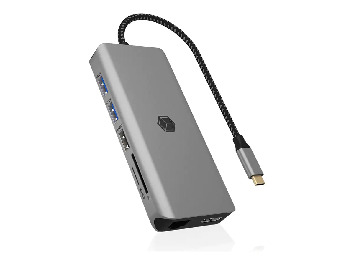 ICY BOX IB-DK4061-CPD - Dockingstation - USB-C - 2 x HDMI - 1GbE - 100 Watt
