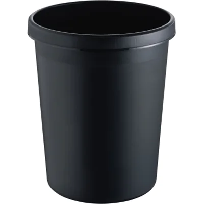 helit Papierkorb H6106295 39x48cm 45l rund Polyethylen schwarz