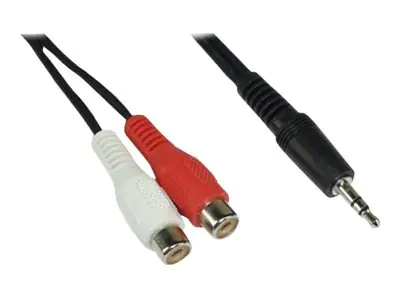 InLine - Audiokabel - RCA x 2 weiblich zu mini-phone stereo 3.5 mm männlich - 20 cm
