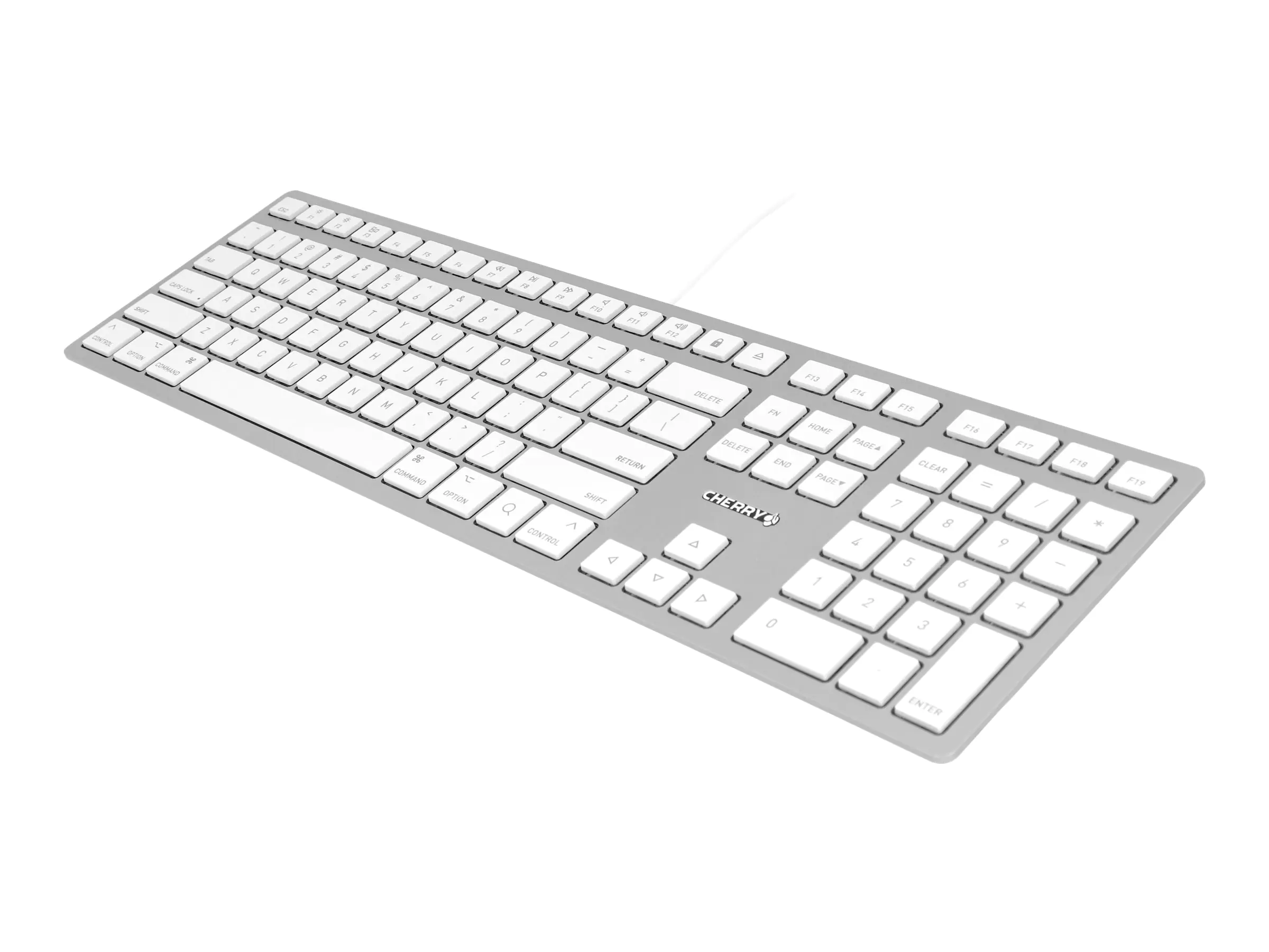 CHERRY KC 6000 SLIM FOR MAC - Tastatur - USB - USA - Tastenschalter: CHERRY SX - Silber