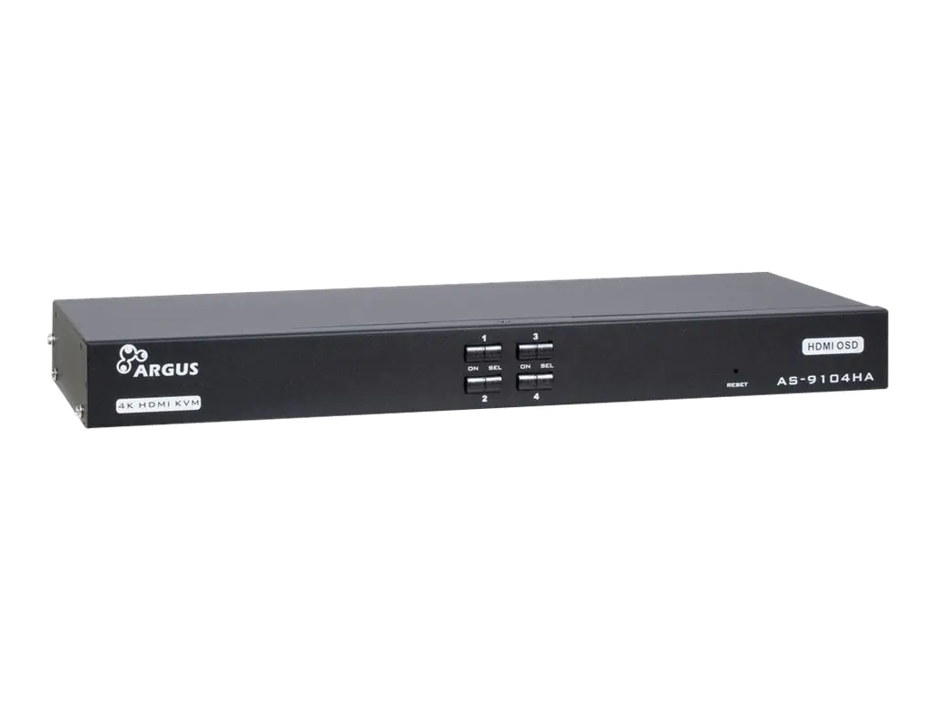 Argus AS-9104HA - KVM-Switch - 4 x KVM port(s) - 1 lokaler Benutzer - an Rack montierbar