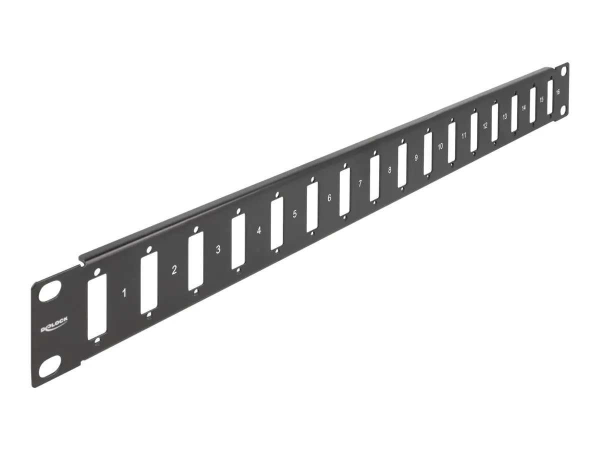 Delock Patchpanel (Blindblech) - mit Schraubverbindung - Rack montierbar - Schwarz - 1U - 48.3 cm (19") 66077