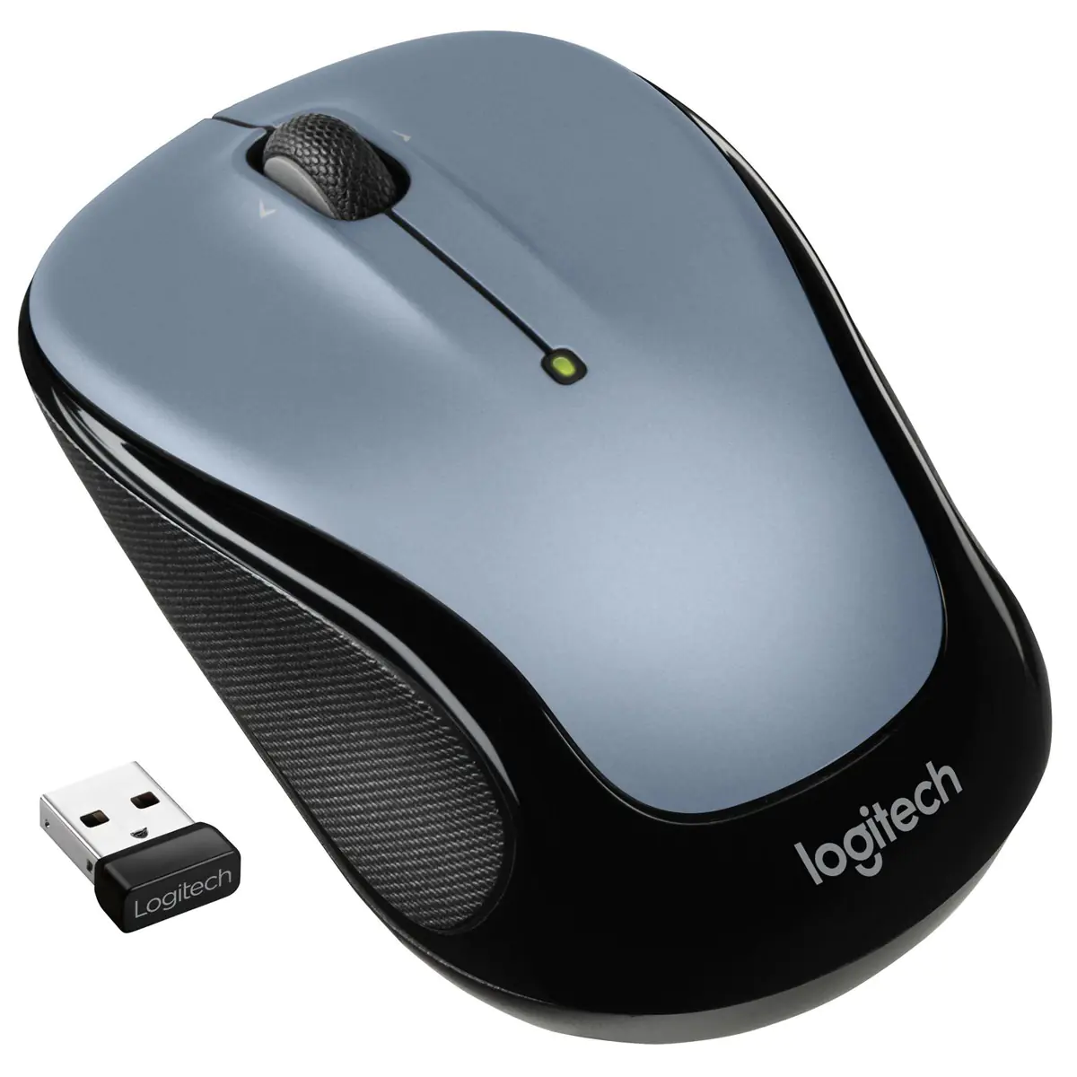Logitech M325s - Maus - rechts- und linkshändig - optisch - 5 Tasten - kabellos - 2.4 GHz - kabelloser Empfänger (USB) - Grau