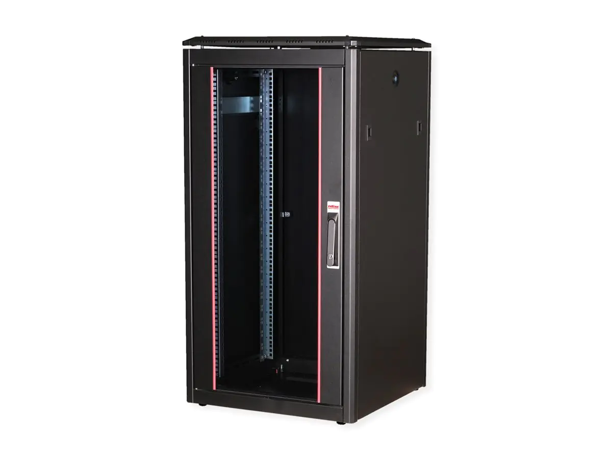 ROLINE Pro - Schrank Netzwerkschrank - mit Glastür, 600 x 800 mm (B x T) 26.21.0217