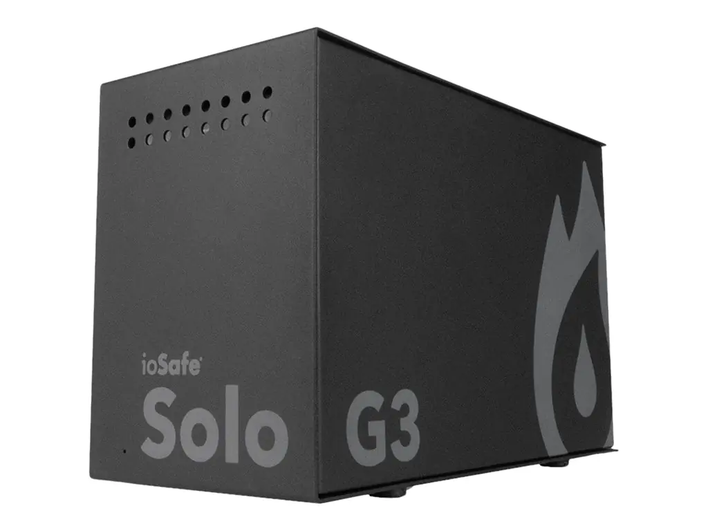 ioSafe Solo G3 - Black Edition - Festplatte - verschlüsselt - 2 TB - extern (Stationär) - 3.5" (8.9 cm) - USB 3.0 - 256-bit AES-XTS - Schwarz - mit 2 Jahre Data Recovery Service