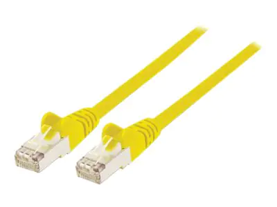 Intellinet Network Patch Cable, Cat7 Cable/Cat6A Plugs, 0.5m, Yellow, Copper, S/FTP, LSOH / LSZH, PVC, RJ45, Gold Plated Contacts, Snagless, Booted, Polybag - Patch-Kabel - RJ-45 (M) bis RJ-45 (M) - 50 cm - SFTP - CAT 7 (Kabel) / CAT 6a (Anschlüsse) - hal
