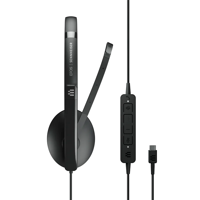 EPOS ADAPT 165T USB-C II - ADAPT 100 Series - Headset - On-Ear - kabelgebunden - 3,5 mm Stecker, USB-C - Schwarz - Zertifiziert für Microsoft Teams, optimiert für UC