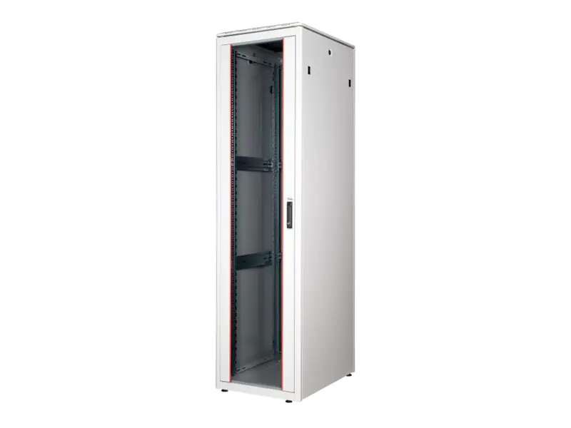Equip Dynamic Flex Line - Schrank Netzwerkschrank - 600x800 mm, mit Glastür, abnehmbare und abschließbare Paneele, montiert - freistehend - Hellgrau, RAL 7035 - 47U - 48.3 cm (19") EDF-47-6080-G-BIAA