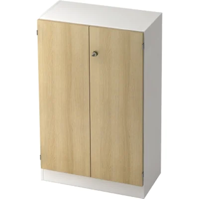 Hammerbacher Flügeltürenschrank V6550/W/E/SG 3OH weiß/eiche