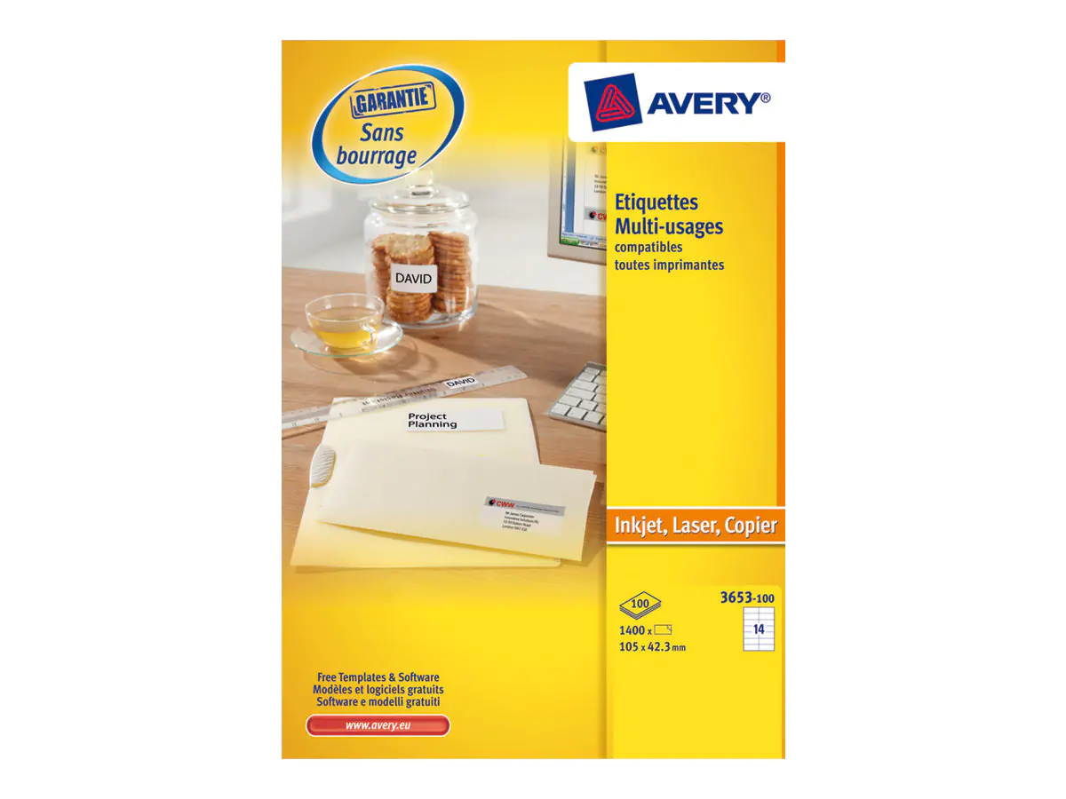 Avery Zweckform Avery - Weiß - 105 x 42.3 mm 1400 Etikett(en) 3653