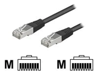wentronic - Netzwerkkabel - RJ-45 (M) zu RJ-45 (M) - 3 m - FTP - CAT 5e - Schwarz