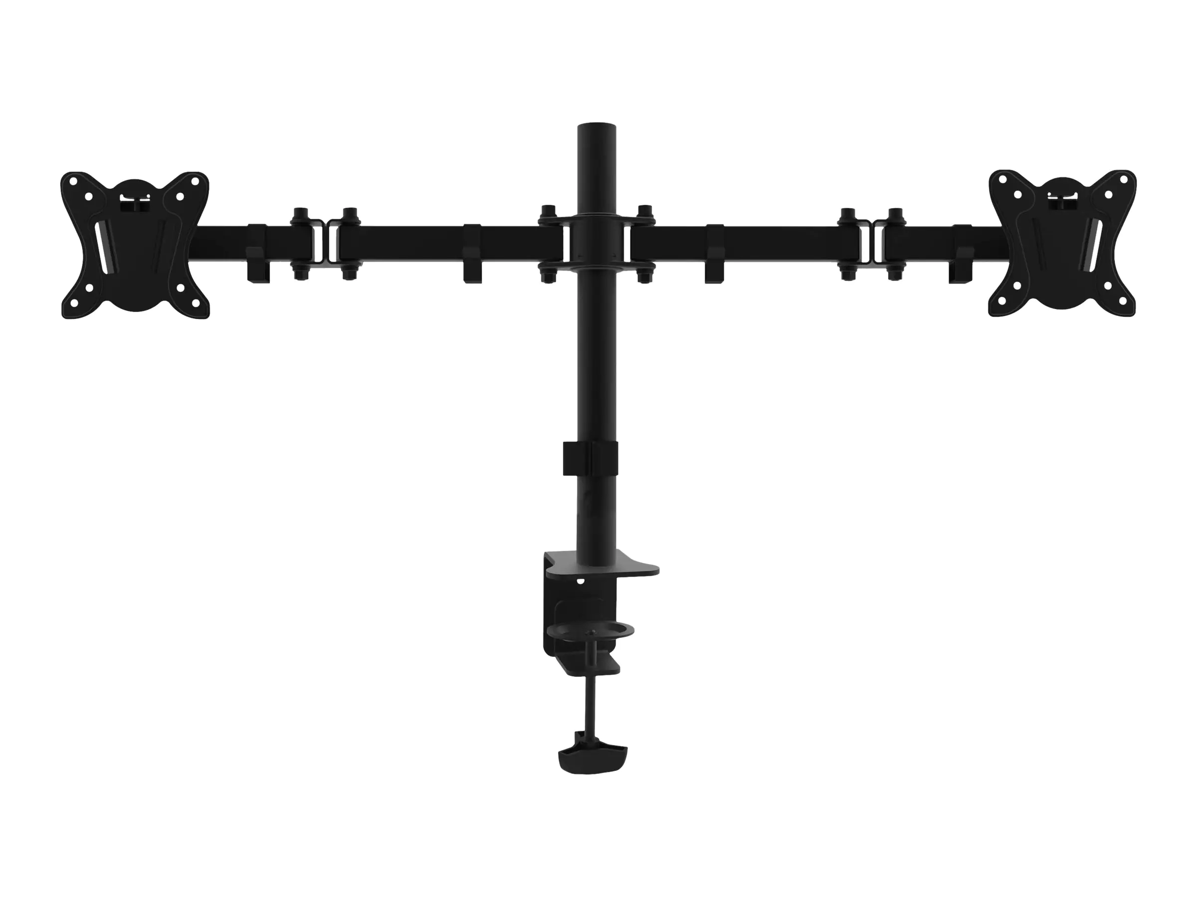 Equip Pro Articulating Dual Monitor Desk Mount Bracket - Befestigungskit - Voll beweglich - für 2 LCD-Displays - Kunststoff, Aluminium, Stahl - Schwarz - Bildschirmgröße: 33-68.6 cm (13"-27") - Tischmontage