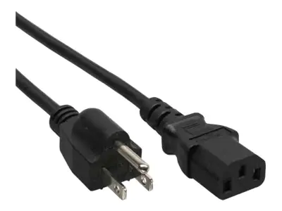 InLine - Stromkabel - NEMA 1-15 (M) zu power IEC 60320 C13 - Wechselstrom 125 V - 10 A - 1.8 m - Schwarz - Vereinigte Staaten