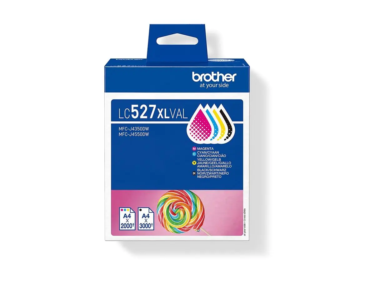 Brother LC527XL Value Pack - 4er-Pack - Hohe Ergiebigkeit - Schwarz, Gelb, Cyan, Magenta - original - Hängebox - Tintenpatrone - für Brother MFC-J4350DW, MFC-J4550DW