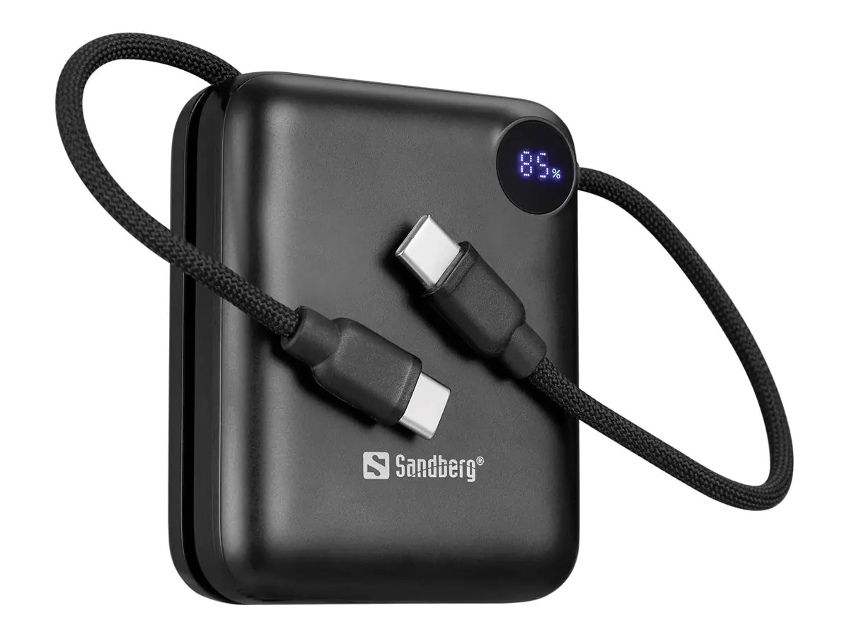 SANDBERG Connect - Powerbank - 10000 mAh - 38.5 Wh - 20 Watt - 3 A - PD 2.0, Power Delivery 3.1, QC 2.0, QC 3.0 - 3 Ausgabeanschlussstellen (USB-C) 421-26