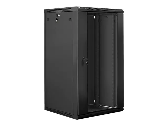 Lanberg Schrank Netzwerkschrank - geeignet für Wandmontage - Schwarz, RAL 9004 - 22U - 48.3 cm (19") WF01-6622-10B