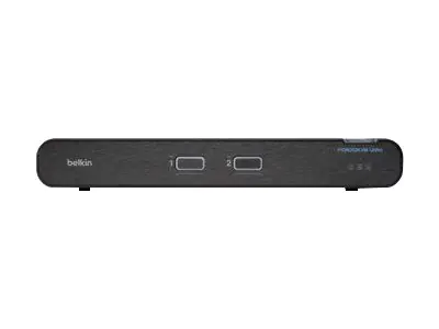 Belkin Universal Secure Dual-Head - 2. Generation - KVM-/Audio-Switch - 2 x KVM/Audio - 1 lokaler Benutzer - Desktop - TAA-konform