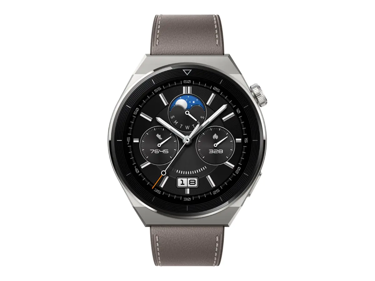 Huawei Watch GT 3 Pro - 46 mm - Titan - intelligente Uhr mit Riemen - Handgelenkgröße: 140-210 mm - Anzeige 3.632 cm (1.43") - NFC, Bluetooth - 54 g