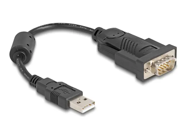 Delock Serieller Adapter - USB - RS-232 - Schwarz