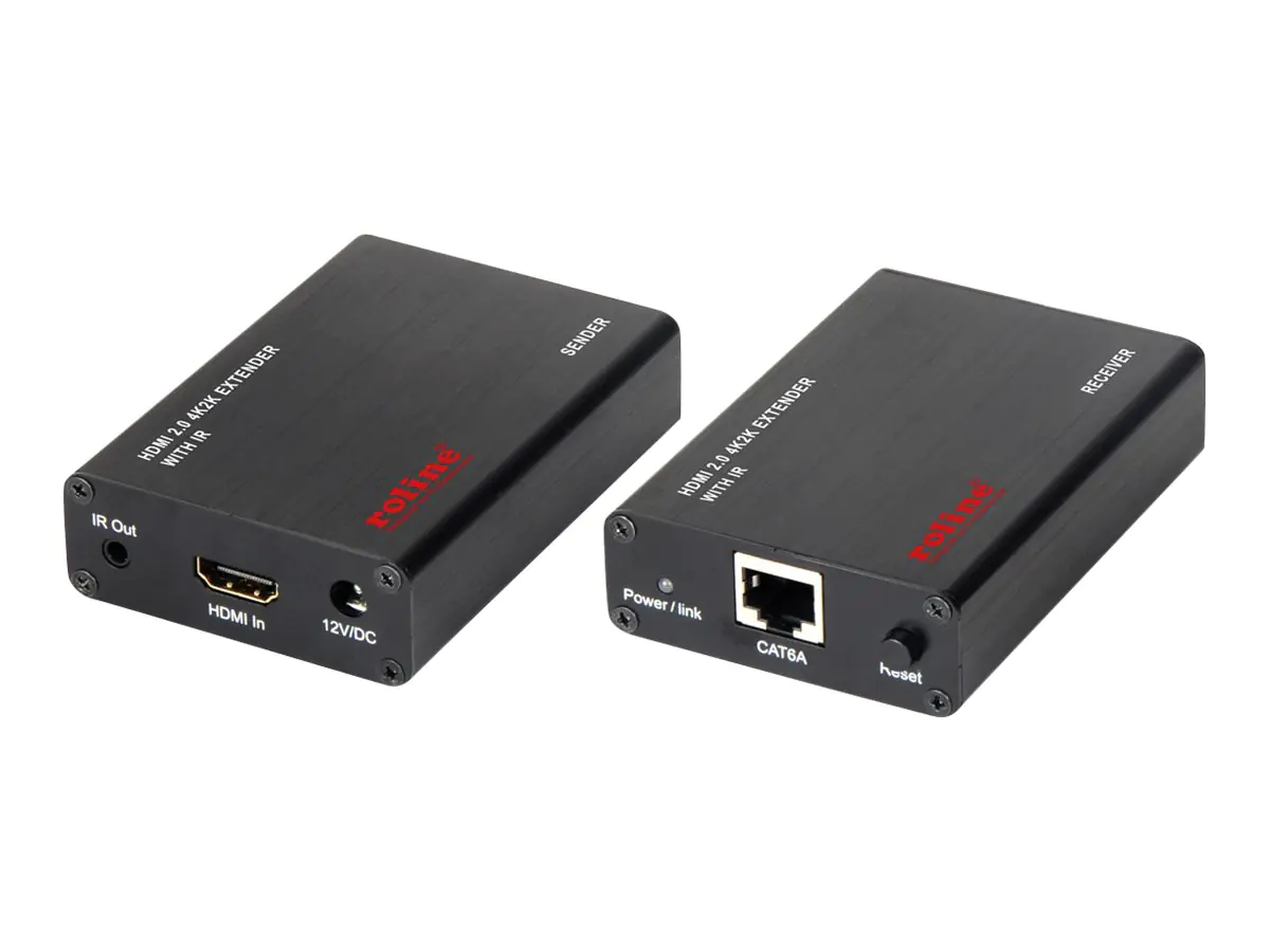 Roline HDMI A/V system - Sender und Empfänger - Video-/Audio-/Infrarot-Übertrager - HDMI - bis zu 45 m