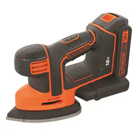 Black & Decker BDCDS18-QW, Delta-Schleifer, Schwarz, Orange, 12000 RPM, Batterie, 1,5 Ah, 18 V