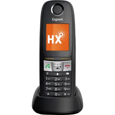 Gigaset E630HX - Schnurloses Erweiterungshandgerät mit Rufnummernanzeige - DECT\GAP - SIP, RTP - Schwarz