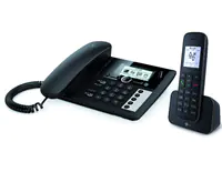 Telekom Sinus PA 207 plus 1 - Mit Schnur/schnurlos - Anrufbeantworter - DECT\GAP - Schwarz + zusätzliches Handset