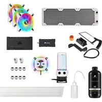 CORSAIR Hydro X Series iCUE XH305i RGB PRO Custom - Satz für flüssiges Kühlsystem - Kühlergröße: 360 mm - (für: AM4, LGA1200, LGA1700) - 120 mm - weiß