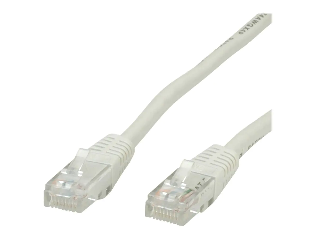 VALUE - Patch-Kabel - RJ-45 (M) zu RJ-45 (M) - 5 m - UTP - CAT 5e - geformt - Grau - (Anzahl pro Packung: 70)