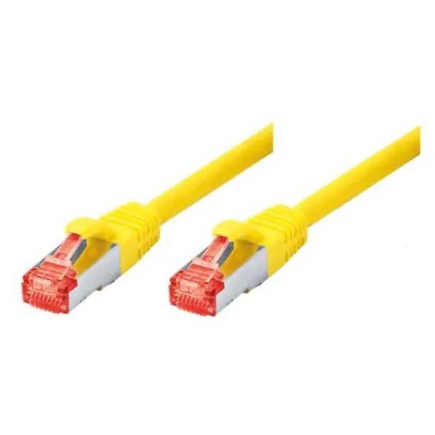 Tecline - Patch-Kabel - RJ-45 (M) zu RJ-45 (M) - 50 cm - SFTP, PiMF - CAT 6 - halogenfrei - Gelb