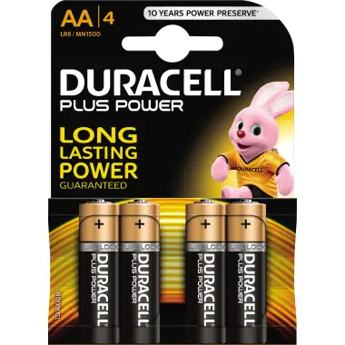 DURACELL Batterie Plus 17641 Mignon AA 4 St./Pack.