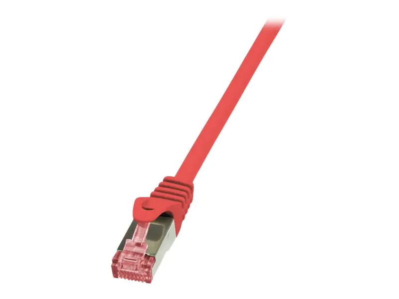 LogiLink PrimeLine - Patch-Kabel - RJ-45 (M) zu RJ-45 (M) - 1 m - SFTP, PiMF - CAT 6 - halogenfrei, ohne Haken - Rot