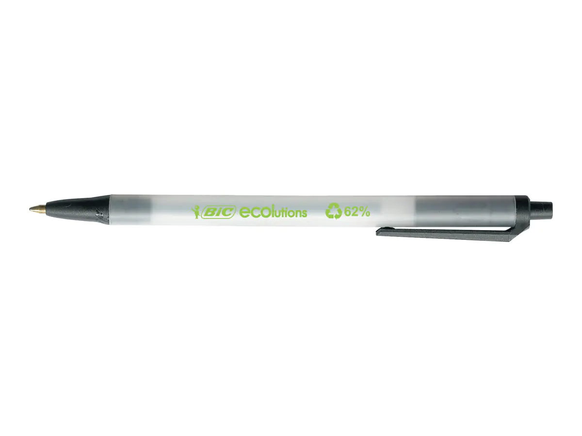 BIC ECOlutions CLIC STIC - Kugelschreiber - Schwarz - 1 mm - Mittel - verstellbar (Packung mit 50) 8806871