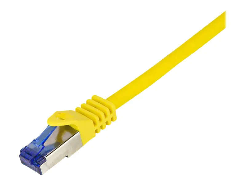 LogiLink Professional Ultraflex - Patch-Kabel - RJ-45 (M) zu RJ-45 (M) - 7.5 m - 6 mm - S/FTP - CAT 7 (Kabel) / CAT 6a (Anschlüsse) - halogenfrei, geformt, ohne Haken - Gelb, RAL 1018