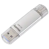 Hama USB-Stick "C-Laeta", USB-C USB 3.1/USB 3.0, 256GB, 70 MB/s, Silber