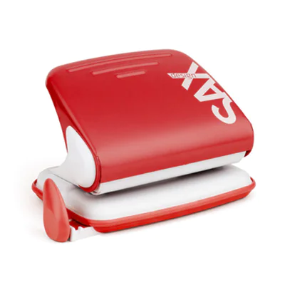 Sax Locher Design M 8cm 20 Bl. (80 g/m²) mit Anschlagschiene rot