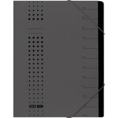 ELBA Ordnungsmappe chic 400001999 DIN A4 7Fächer Karton anthrazit