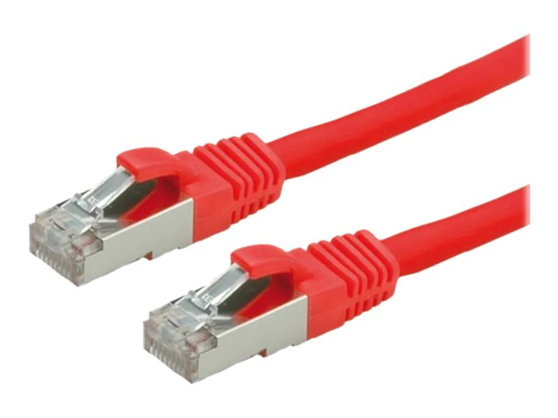 VALUE - Patch-Kabel - RJ-45 (M) zu RJ-45 (M) - 3 m - SFTP, PiMF - CAT 6 - halogenfrei, geformt, ohne Haken, verseilt - Rot