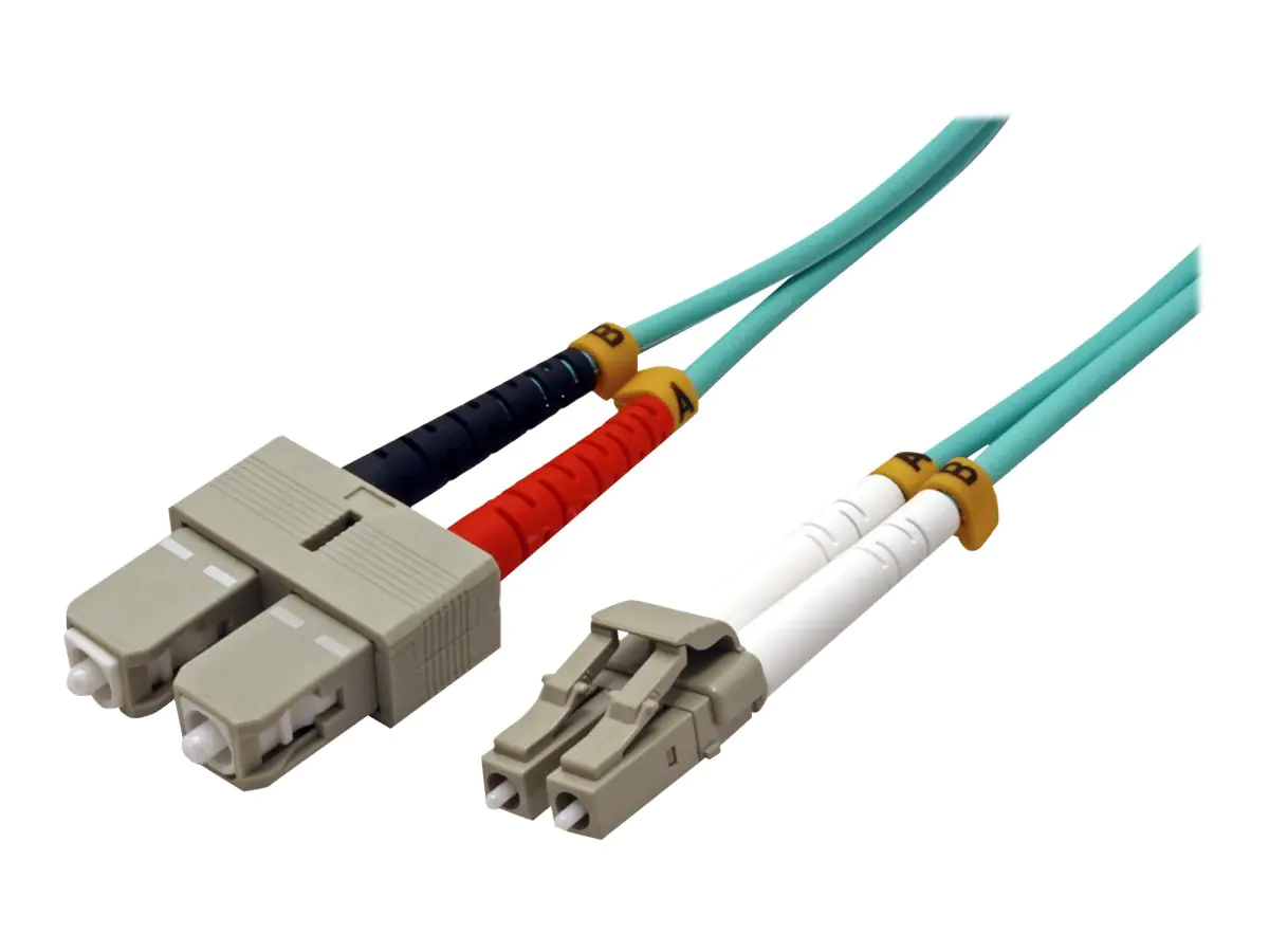 VALUE - Patch-Kabel - LC Multi-Mode (M) zu SC multi-mode (M) - 1 m - Glasfaser - Duplex - 50/125 Mikrometer - OM3 - Türkis