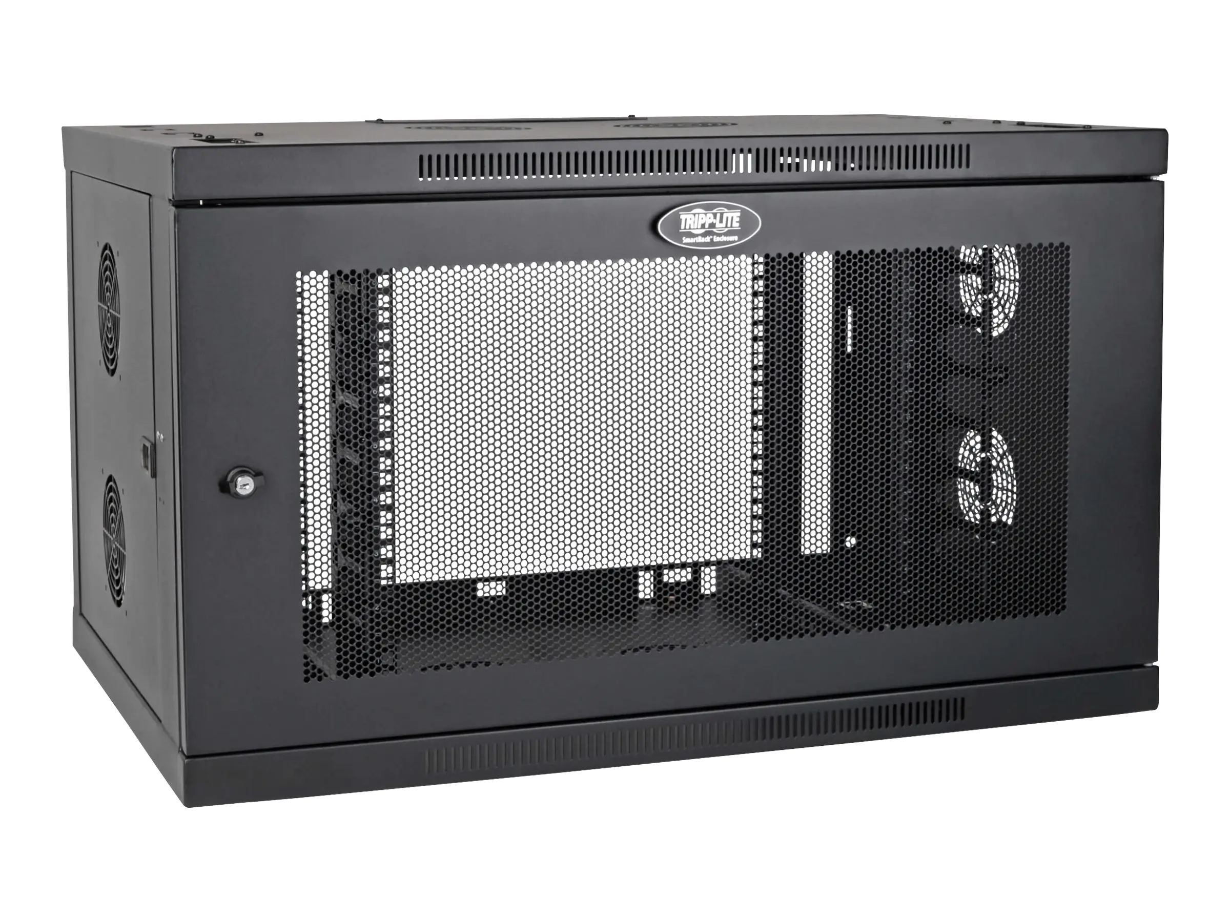 Eaton Tripp Lite Series 9U Wallmount Rack Enclosure Server Cabinet Wide Cable Management - Schrank für Rack-Gehäuse - geeignet für Wandmontage - Schwarz - 9U - 48.3 cm (19") SRW9UDPVRT