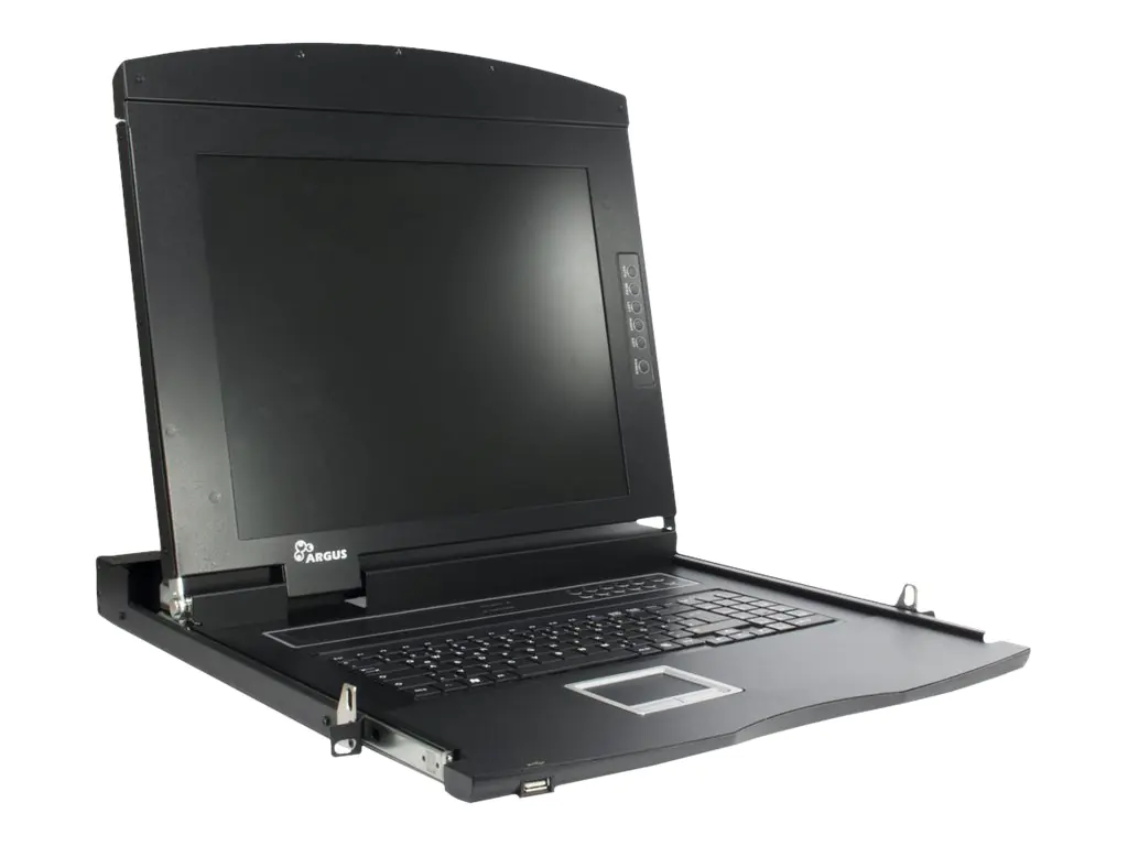 Inter-Tech KVM AS-7104 DLS - KVM-Konsole mit KVM-Switch - 4 Anschlüsse - USB - 43.2 cm (17") 99997207