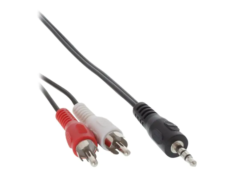 InLine - Audiokabel - RCA x 2 (M) bis Stereo Mini-Klinkenstecker (M) - 7 m - abgeschirmt - Schwarz