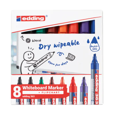 edding Whiteboardmarker 363 1-5mm farbig sortiert 8 St./Pack.