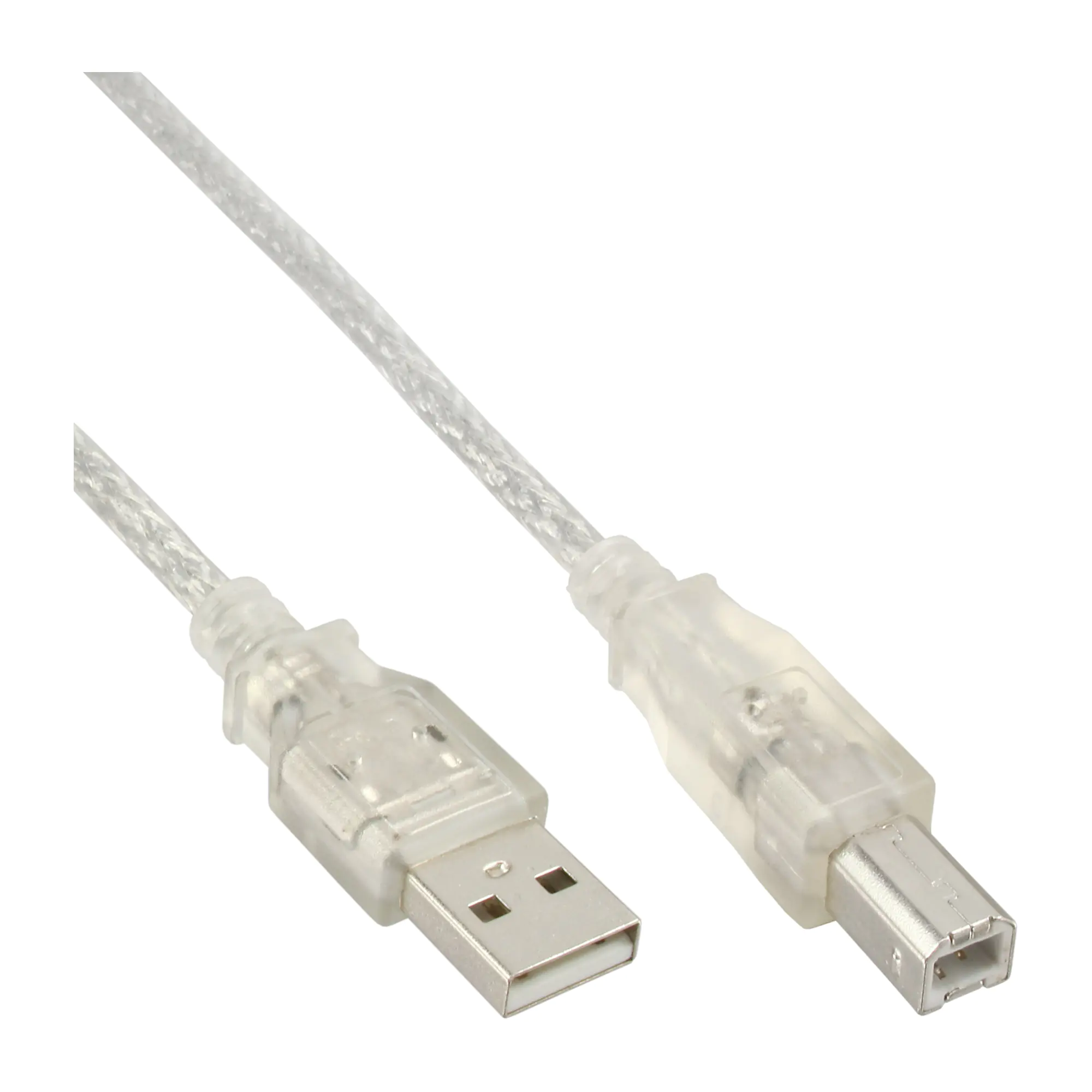InLine - USB-Kabel - USB (M) zu USB Typ B (M) - 10 m - Transparent White