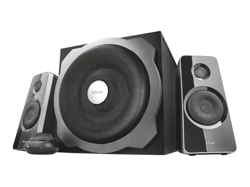 Trust Tytan 2.1 Subwoofer Speaker Set - Lautsprechersystem - für PC - 2.1-Kanal - 60 Watt (Gesamt) - Schwarz